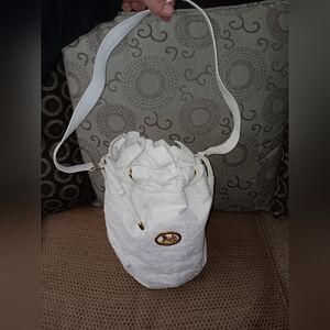 Celine Rare Vintage Ostrich Leather Bucket Bag With Dust Bag
